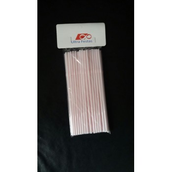 Canudo Plástico Dobrável Vermelho  